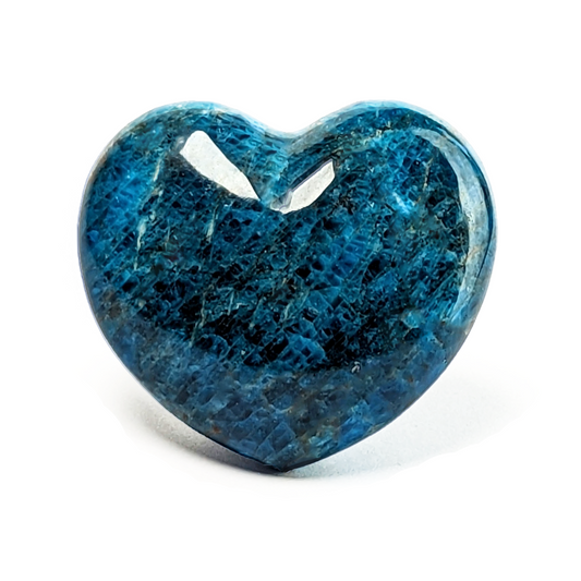 Apatite Bleue Cœur, pierre naturelle fait-main