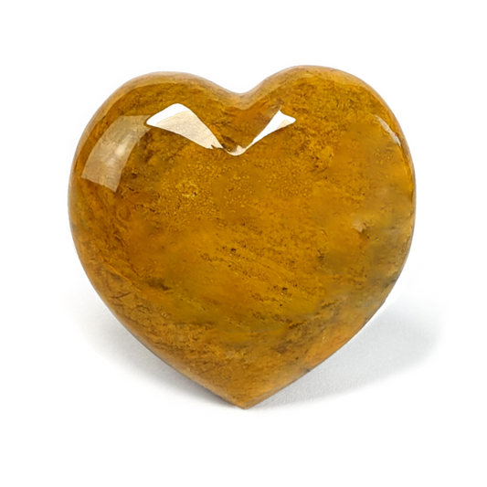 Yellow Heart Jasper, handmade natural stone