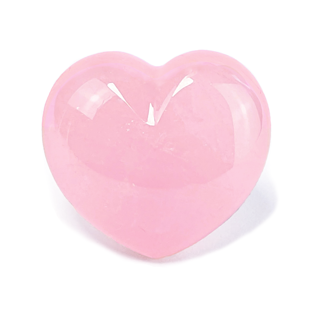 Rose Quartz Heart, handmade natural stone