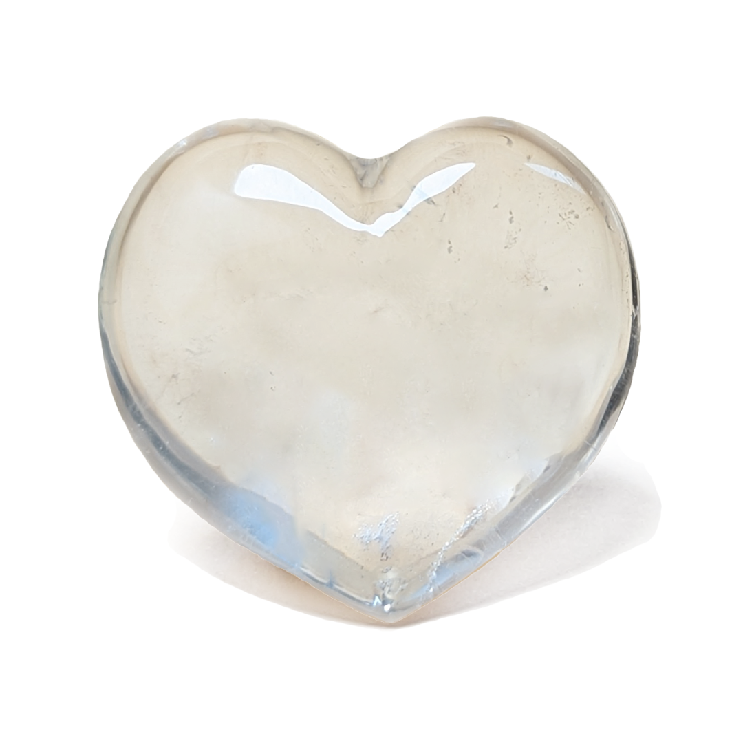 Heart Rock Crystal, handmade natural stone