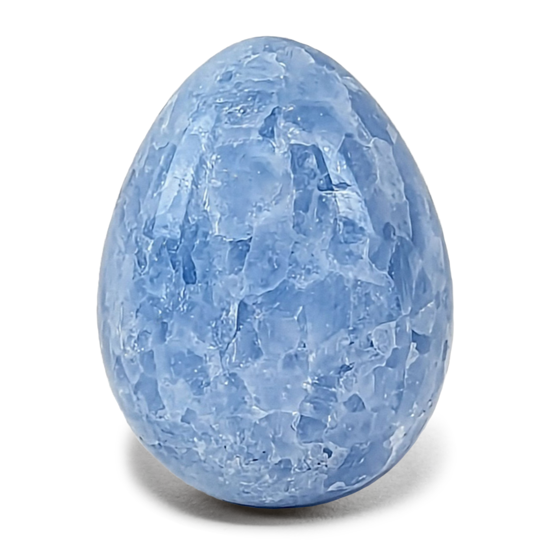 Œuf Yoni Calcite Bleue