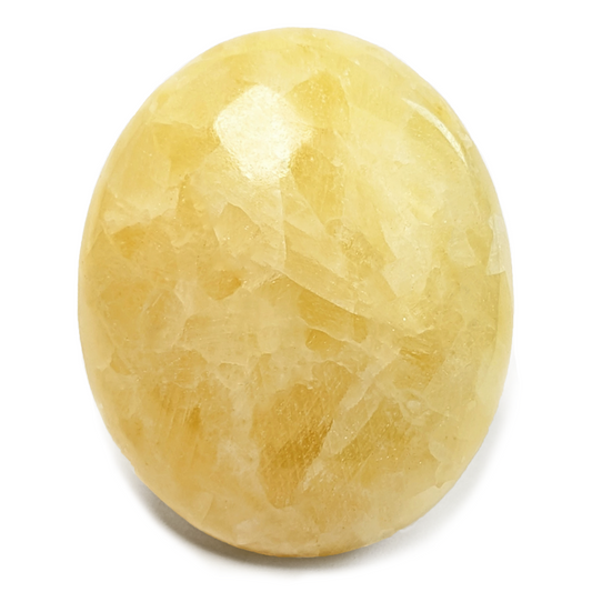 Yellow Calcite, my handmade Litho Pebble