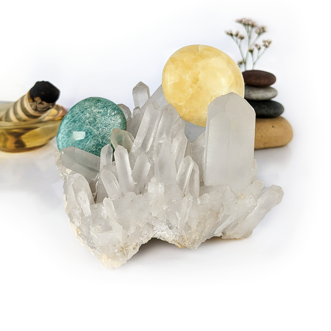 Druse naturelle Cristal de roche (Quartz Blanc)