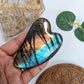 Gua sha en Labradorite 100% naturelle multicolore couleur rare Pièce unique Pierre de massage (Photo recto verso)