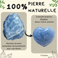Heart Blue Calcite, handmade natural stone