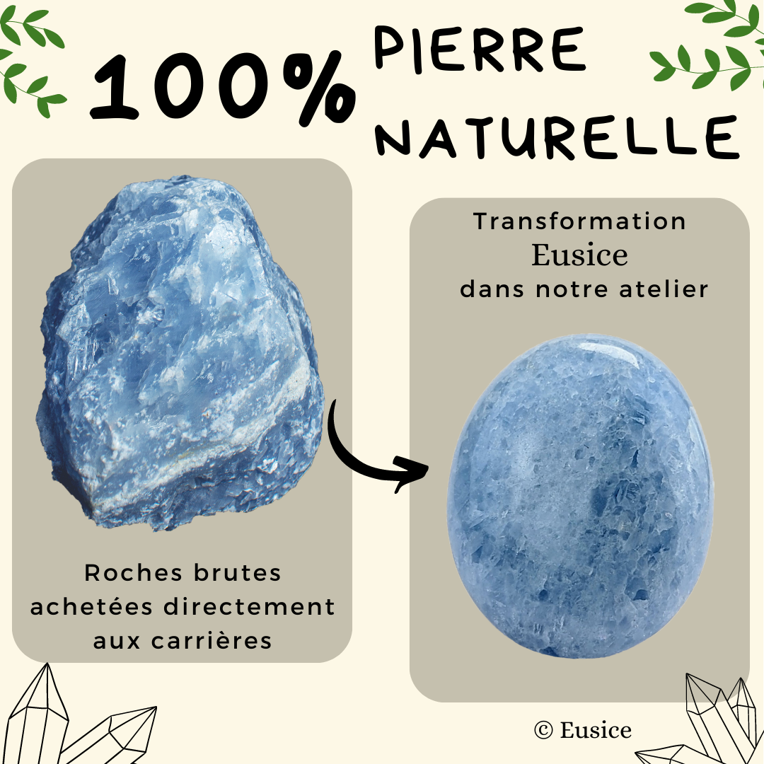 Calcite Bleue, mon Galet Litho Format Poche