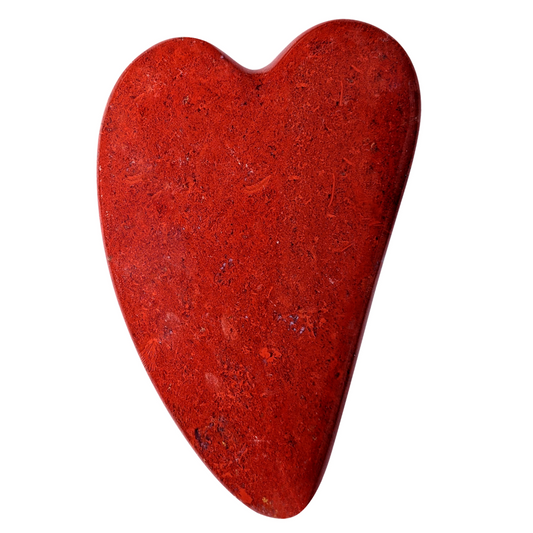 Naturstein Roter Jaspis Gua Sha, Augen- und Gesichtsmassage, Entspannung für Körper und Geist, ultimatives Werkzeug für die Anti-Aging-Gesichtsbehandlung, 100 % handgefertigt und handgefertigt aus rohem Gestein 